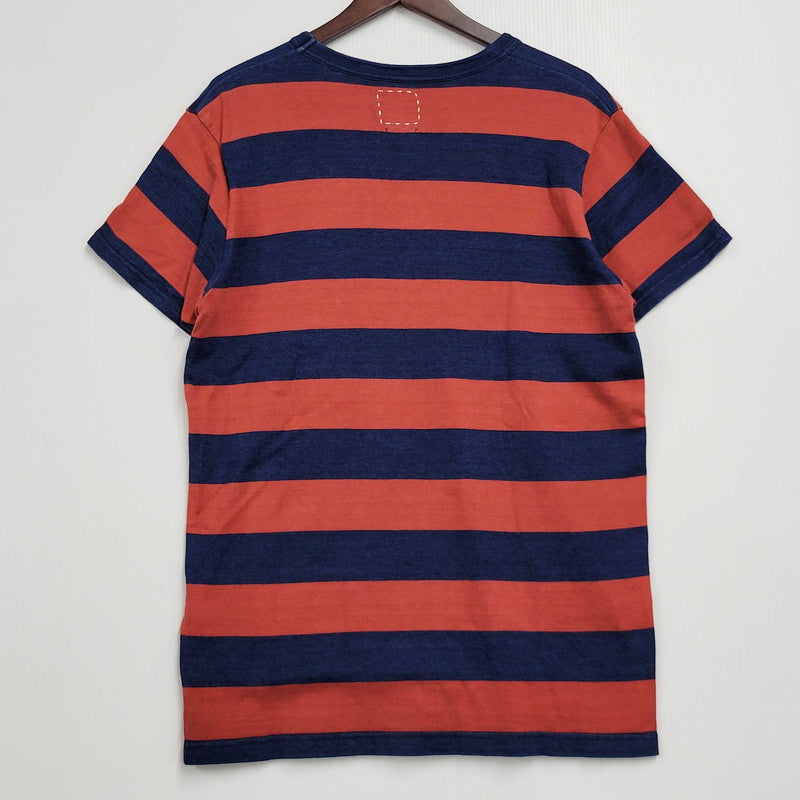【中古品】【メンズ】 VISVIM ビズビム 0115205010028 SS BIG BORDER TEE ショートスリーブ ビッグボーダーT トップス 半袖 140-250910-ma-05-izu サイズ：3 カラー：インディゴ×レッド 万代Net店