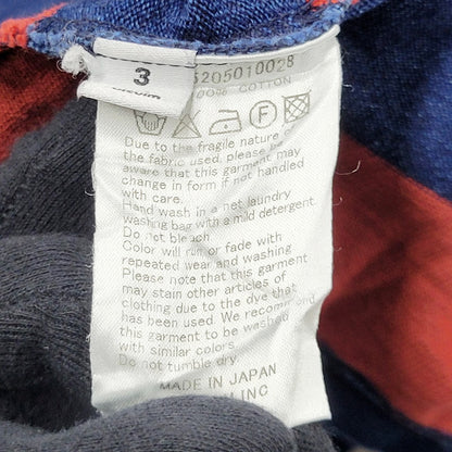 【中古品】【メンズ】 VISVIM ビズビム 0115205010028 SS BIG BORDER TEE ショートスリーブ ビッグボーダーT トップス 半袖 140-250910-ma-05-izu サイズ：3 カラー：インディゴ×レッド 万代Net店