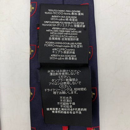 【中古品】【メンズ】 EMBLEM BEE NECKTIE エンブレム ミツバチ ネクタイ 183-250904-rk-06-izu カラー：ネイビー 万代Net店