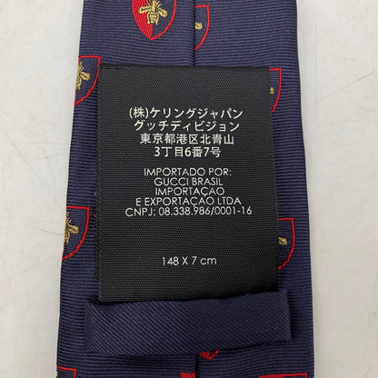 【中古品】【メンズ】 EMBLEM BEE NECKTIE エンブレム ミツバチ ネクタイ 183-250904-rk-06-izu カラー：ネイビー 万代Net店