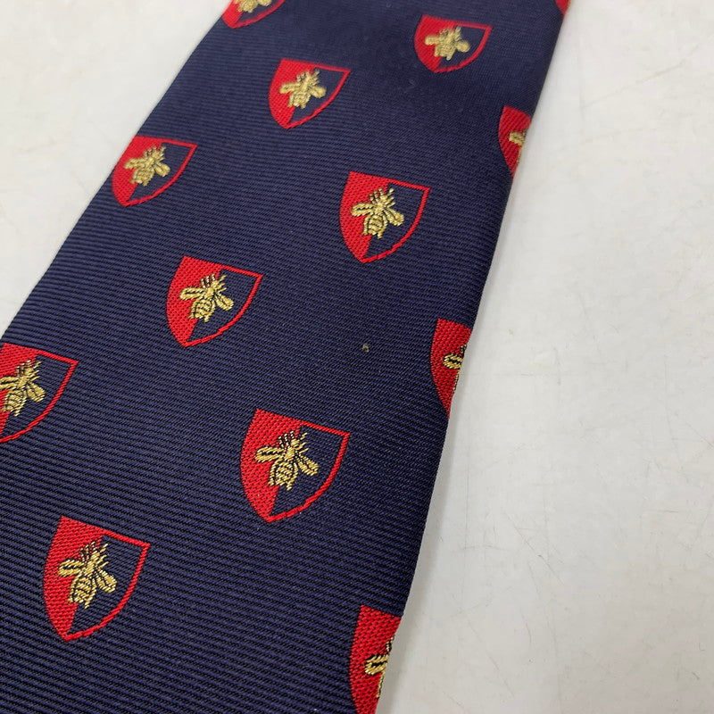 【中古品】【メンズ】 EMBLEM BEE NECKTIE エンブレム ミツバチ ネクタイ 183-250904-rk-06-izu カラー：ネイビー 万代Net店