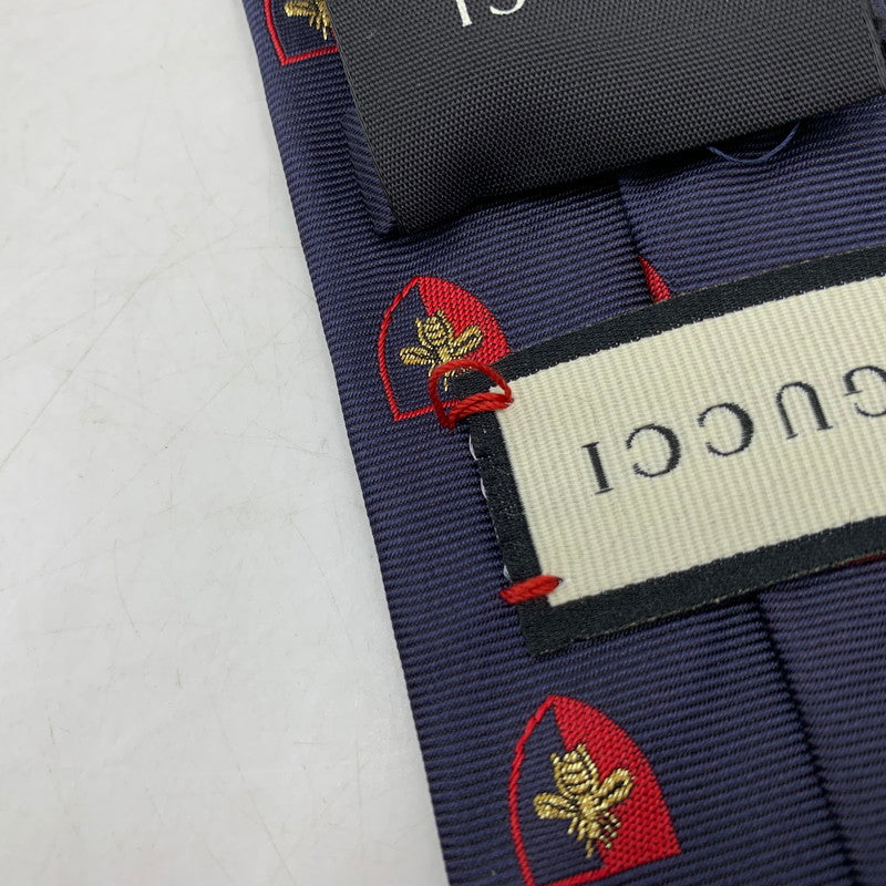 【中古品】【メンズ】 EMBLEM BEE NECKTIE エンブレム ミツバチ ネクタイ 183-250904-rk-06-izu カラー：ネイビー 万代Net店