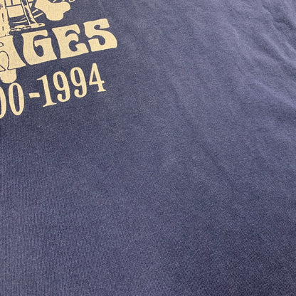 【中古品】【メンズ】 SAINT MICHAEL セントマイケル × NEIGHBORHOOD ネイバーフッド STHD.SS TEE SM-HR8-0000-C71 ショートスリーブ Tシャツ 半袖 トップス 142-250904-as-08-izu サイズ：XXL カラー：ネイビー 万代Net店