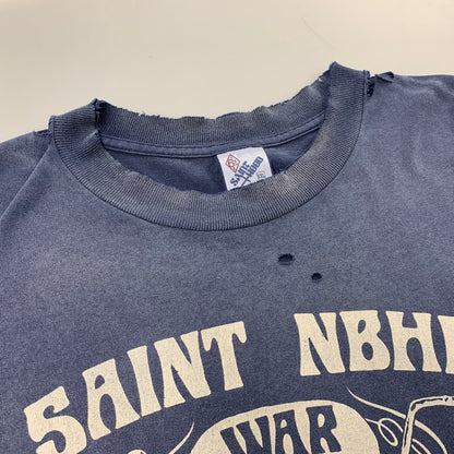 【中古品】【メンズ】 SAINT MICHAEL セントマイケル × NEIGHBORHOOD ネイバーフッド STHD.SS TEE SM-HR8-0000-C71 ショートスリーブ Tシャツ 半袖 トップス 142-250904-as-08-izu サイズ：XXL カラー：ネイビー 万代Net店