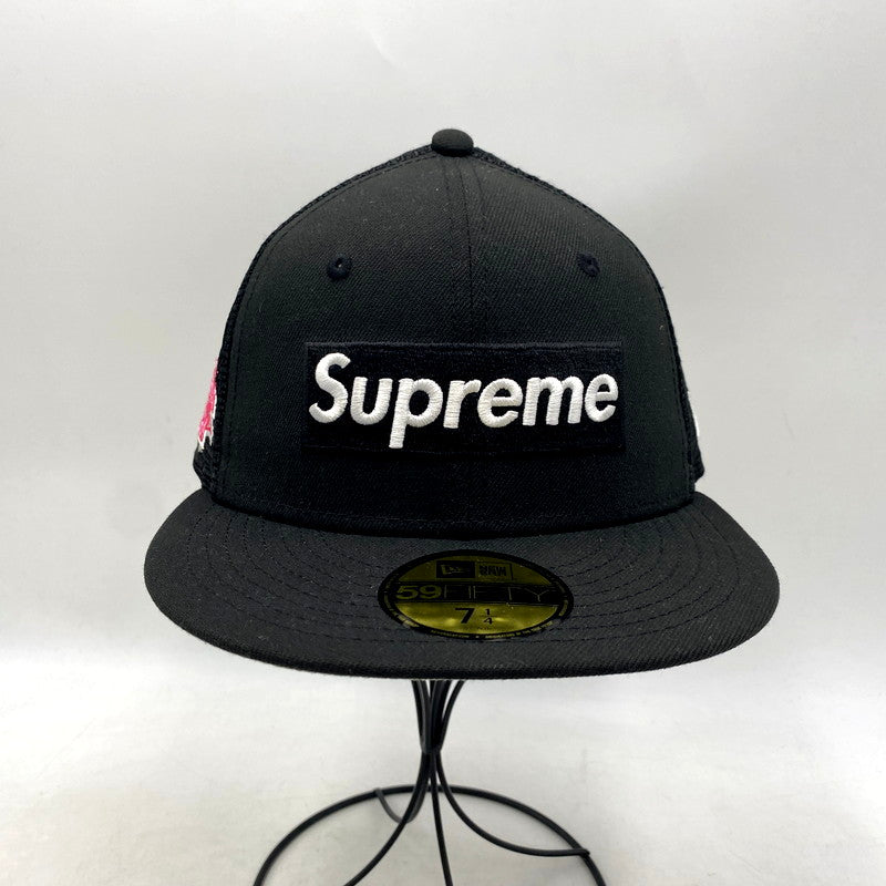 【中古品】【メンズ/レディース】 SUPREME×NEWERA シュプリーム×ニューエラ 24SS 59FIFTY SUMMER SEASON 2024 BOX LOGO MESH CAP サマーシーズン2024 ボックスロゴ メッシュキャップ 帽子 服飾雑貨 185-250905-ma-15-izu サイズ：57.7cm カラー：ブラック 万代Net店
