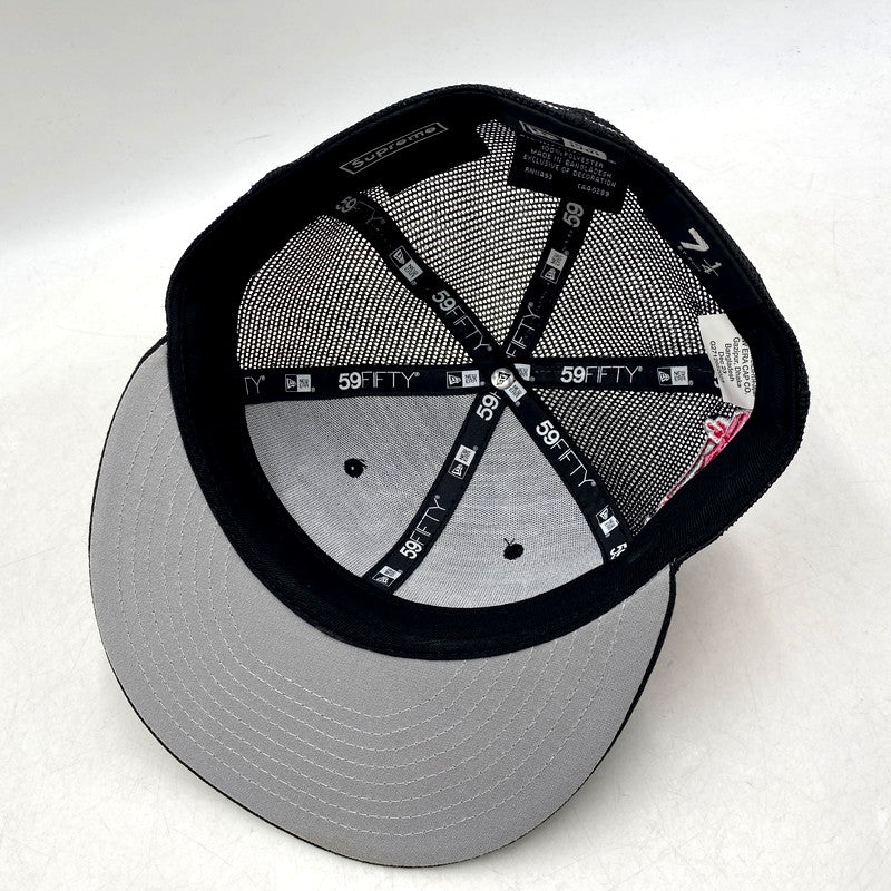 【中古品】【メンズ/レディース】 SUPREME×NEWERA シュプリーム×ニューエラ 24SS 59FIFTY SUMMER SEASON 2024 BOX LOGO MESH CAP サマーシーズン2024 ボックスロゴ メッシュキャップ 帽子 服飾雑貨 185-250905-ma-15-izu サイズ：57.7cm カラー：ブラック 万代Net店