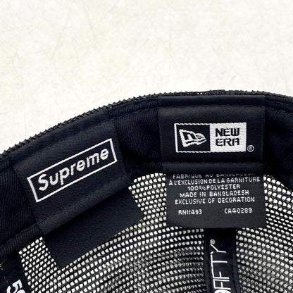 【中古品】【メンズ/レディース】 SUPREME×NEWERA シュプリーム×ニューエラ 24SS 59FIFTY SUMMER SEASON 2024 BOX LOGO MESH CAP サマーシーズン2024 ボックスロゴ メッシュキャップ 帽子 服飾雑貨 185-250905-ma-15-izu サイズ：57.7cm カラー：ブラック 万代Net店