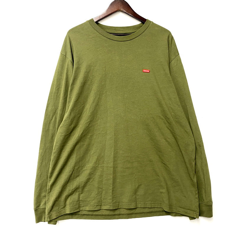 【中古品】【メンズ】 Supreme シュプリーム 25SS SMALL BOX LOGO LS TEE スモールボックスロゴ ロングスリーブT トップス 長袖 149-250905-ma-14-izu サイズ：L カラー：OLIVE 万代Net店