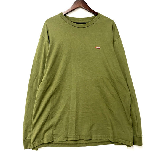 【中古品】【メンズ】 Supreme シュプリーム 25SS SMALL BOX LOGO LS TEE スモールボックスロゴ ロングスリーブT トップス 長袖 149-250905-ma-14-izu サイズ：L カラー：OLIVE 万代Net店