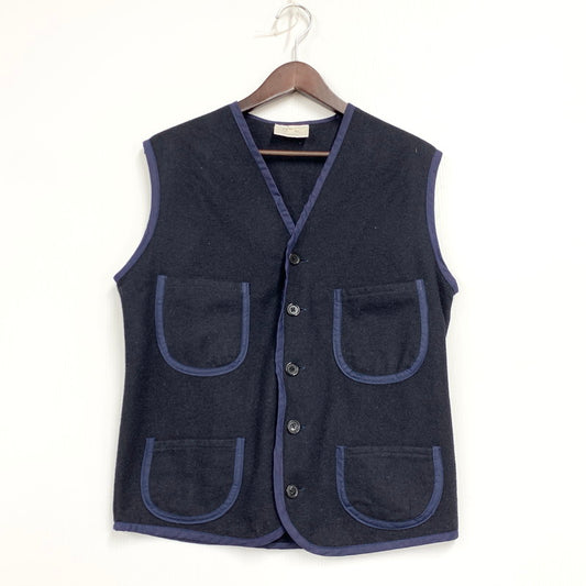 【中古品】【メンズ】 Yarmo ヤーモ YAR-09AWV1 英国製 WOOL VEST ウール ベスト トップス 141-250911-ya-09-izu サイズ：44 カラー：ネイビー 万代Net店