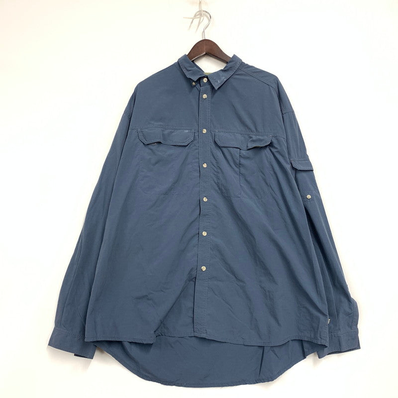 【中古品】【メンズ】 REI レイ 香港製 NYLON GIMMICK SHIRT ナイロン ギミック シャツ トップス 長袖 146-250911-ya-11-izu サイズ：XXL カラー：ブルー系 万代Net店