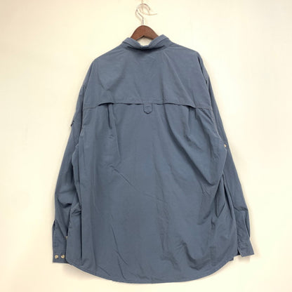 【中古品】【メンズ】 REI レイ 香港製 NYLON GIMMICK SHIRT ナイロン ギミック シャツ トップス 長袖 146-250911-ya-11-izu サイズ：XXL カラー：ブルー系 万代Net店