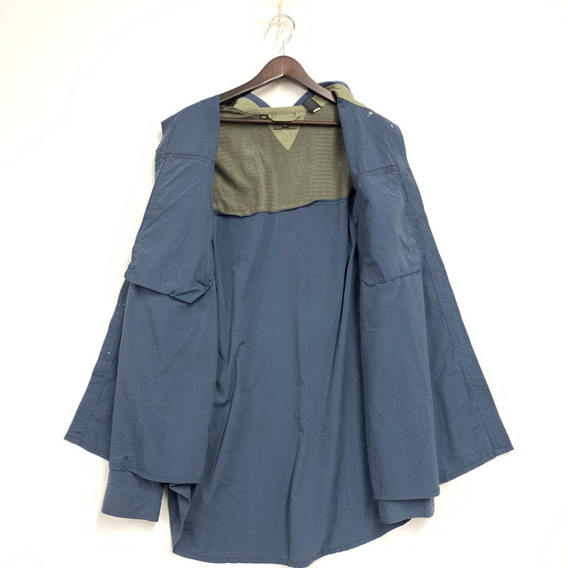 【中古品】【メンズ】 REI レイ 香港製 NYLON GIMMICK SHIRT ナイロン ギミック シャツ トップス 長袖 146-250911-ya-11-izu サイズ：XXL カラー：ブルー系 万代Net店