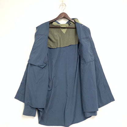 【中古品】【メンズ】 REI レイ 香港製 NYLON GIMMICK SHIRT ナイロン ギミック シャツ トップス 長袖 146-250911-ya-11-izu サイズ：XXL カラー：ブルー系 万代Net店