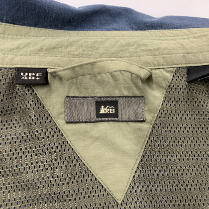 【中古品】【メンズ】 REI レイ 香港製 NYLON GIMMICK SHIRT ナイロン ギミック シャツ トップス 長袖 146-250911-ya-11-izu サイズ：XXL カラー：ブルー系 万代Net店