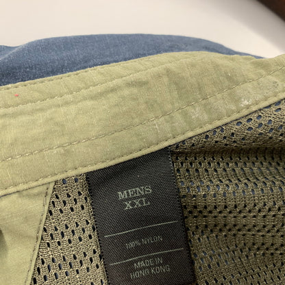 【中古品】【メンズ】 REI レイ 香港製 NYLON GIMMICK SHIRT ナイロン ギミック シャツ トップス 長袖 146-250911-ya-11-izu サイズ：XXL カラー：ブルー系 万代Net店