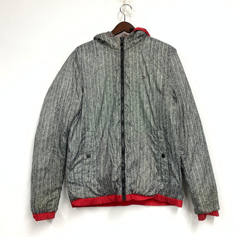 【中古品】【メンズ】 TOMMY HILFIGER トミーヒルフィガー 4500229165 REVERSIBLE HOODED DOWN JACKET リバーシブルフーデッドダウンジャケット アウター 長袖 147-250910-ma-20-izu サイズ：S カラー：レッド/ブラック系 万代Net店