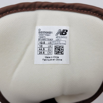 【中古美品】【メンズ】 × AIME’ LEON DORE エメレオンドレ 550 BB550AB1 スニーカー シューズ 靴 162-250906-as-06-izu サイズ：28.5cm カラー：ホワイト×ブラウン 万代Net店