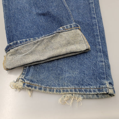 【現状渡し品】【メンズ】 Levi's リーバイス 517-0217 USA製 刻印525 SMALL-E 91年製 90S BOOT CUT FLARE DENIM PANTS ブーツカット フレアー デニム パンツ ズボン ボトムス 157-250922-ya-08-izu サイズ：30×34 カラー：インディゴ 万代Net店