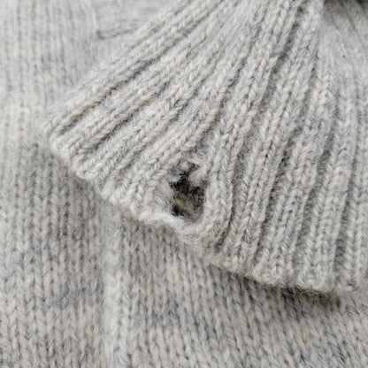 【中古品】【メンズ】 Polo by Ralph Lauren ポロバイラルフローレン LEATHER BUTTON LAMBSWOOL CARDIGAN レザー ボタン ラムズウール カーディガン 146-250911-as-03-izu サイズ：M カラー：グレー系 万代Net店