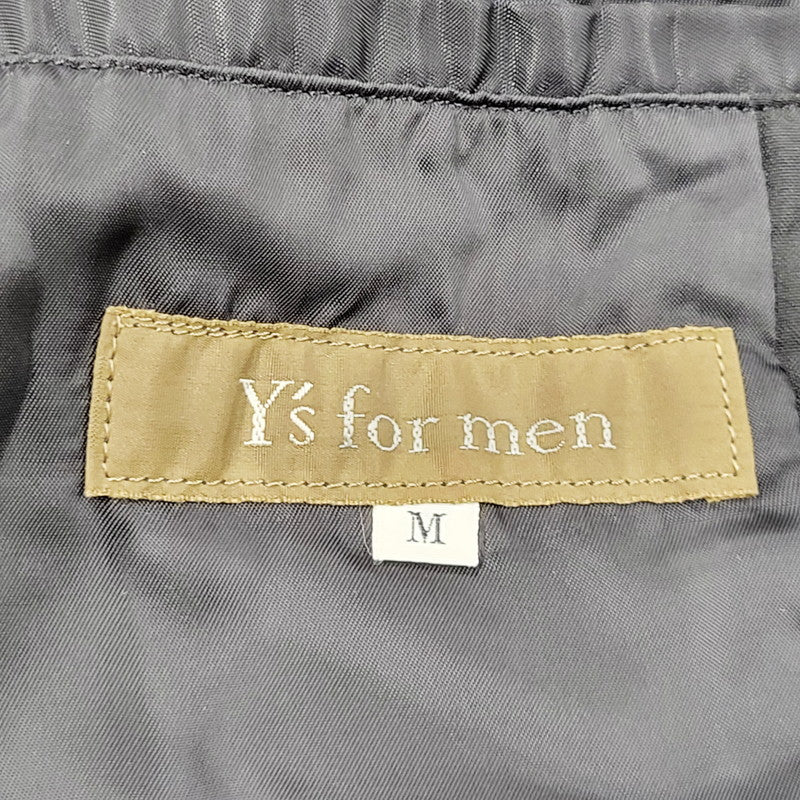 【現状渡し品】【メンズ】 Y’s for men ワイズフォーメン SILK LONG COAT MI-C01-401 シルク ロングコート 茶タグ アウター 140-250907-as-01-izu サイズ：M カラー：ブラック 万代Net店