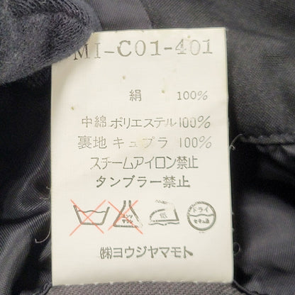 【現状渡し品】【メンズ】 Y’s for men ワイズフォーメン SILK LONG COAT MI-C01-401 シルク ロングコート 茶タグ アウター 140-250907-as-01-izu サイズ：M カラー：ブラック 万代Net店