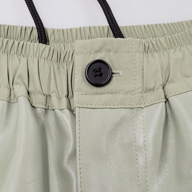 【中古美品】【メンズ】 MAGIC STICK マジックスティック 24AW SYNTHETIC シンセティック LEATHER WIDE レザー ワイド BDU PANTS パンツ ズボン ボトムス 153-250907-ya-25-izu サイズ：L カラー：グレージュ 万代Net店