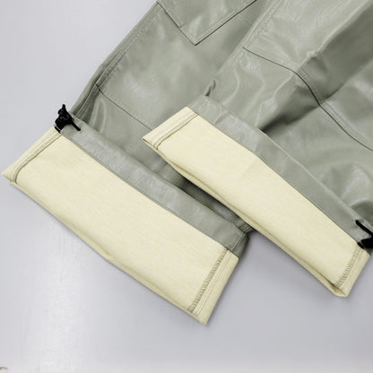 【中古美品】【メンズ】 MAGIC STICK マジックスティック 24AW SYNTHETIC シンセティック LEATHER WIDE レザー ワイド BDU PANTS パンツ ズボン ボトムス 153-250907-ya-25-izu サイズ：L カラー：グレージュ 万代Net店