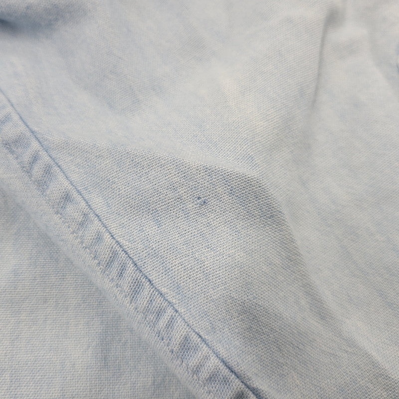 【中古品】【メンズ】 RALPH LAUREN ラルフローレン 90S POLO BEAR EMBROIDERY LS CHAMBRAY SHIRT 90年代 ポロベアー エンブロイダリー ロングスリーブ シャンブレーシャツ トップス 長袖　 146-250911-cs-01-izu サイズ：S カラー：ライトブルー 万代Net店