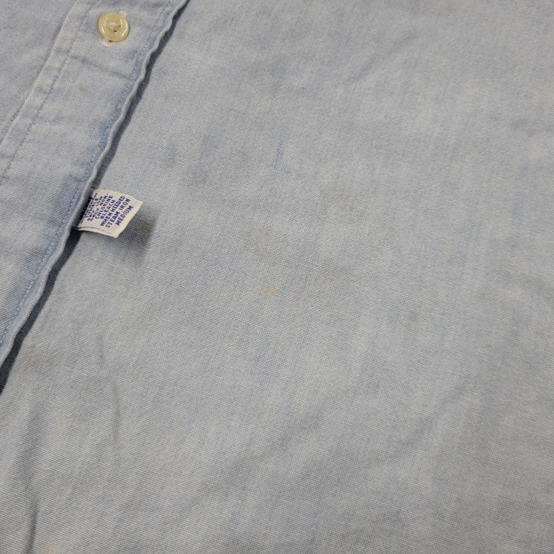 【中古品】【メンズ】 RALPH LAUREN ラルフローレン 90S POLO BEAR EMBROIDERY LS CHAMBRAY SHIRT 90年代 ポロベアー エンブロイダリー ロングスリーブ シャンブレーシャツ トップス 長袖　 146-250911-cs-01-izu サイズ：S カラー：ライトブルー 万代Net店