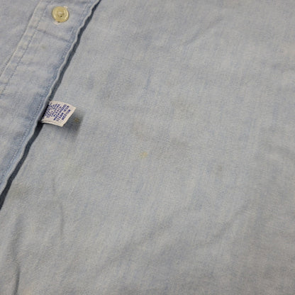【中古品】【メンズ】 RALPH LAUREN ラルフローレン 90S POLO BEAR EMBROIDERY LS CHAMBRAY SHIRT 90年代 ポロベアー エンブロイダリー ロングスリーブ シャンブレーシャツ トップス 長袖　 146-250911-cs-01-izu サイズ：S カラー：ライトブルー 万代Net店