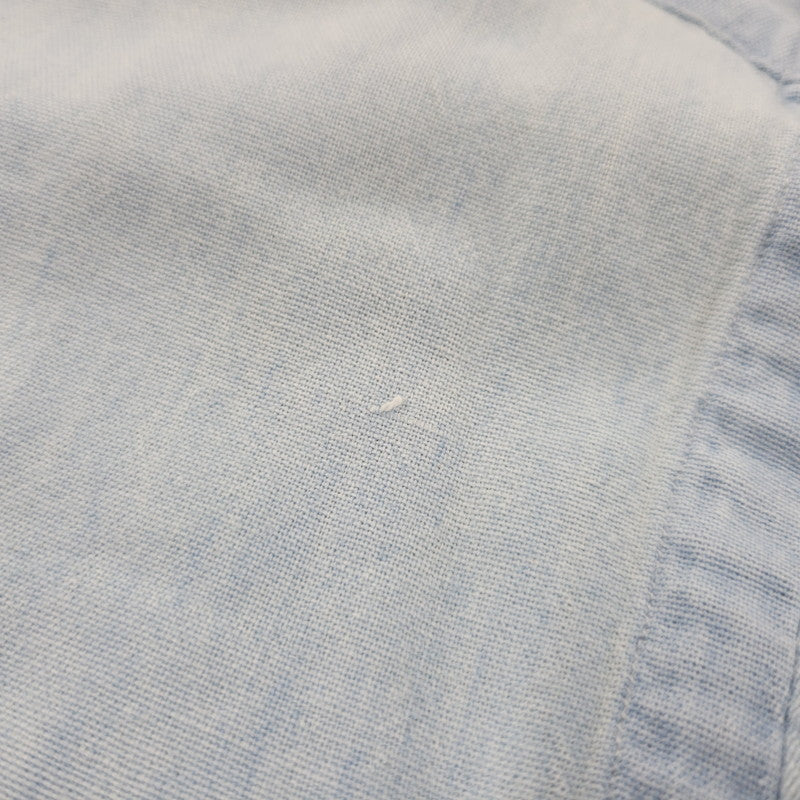 【中古品】【メンズ】 RALPH LAUREN ラルフローレン 90S POLO BEAR EMBROIDERY LS CHAMBRAY SHIRT 90年代 ポロベアー エンブロイダリー ロングスリーブ シャンブレーシャツ トップス 長袖　 146-250911-cs-01-izu サイズ：S カラー：ライトブルー 万代Net店