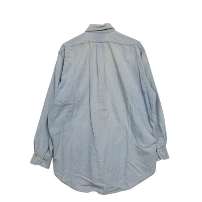 【中古品】【メンズ】 RALPH LAUREN ラルフローレン 90S POLO BEAR EMBROIDERY LS CHAMBRAY SHIRT 90年代 ポロベアー エンブロイダリー ロングスリーブ シャンブレーシャツ トップス 長袖　 146-250911-cs-01-izu サイズ：S カラー：ライトブルー 万代Net店