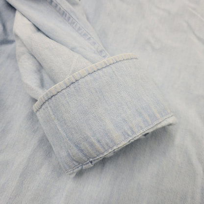 【中古品】【メンズ】 RALPH LAUREN ラルフローレン 90S POLO BEAR EMBROIDERY LS CHAMBRAY SHIRT 90年代 ポロベアー エンブロイダリー ロングスリーブ シャンブレーシャツ トップス 長袖　 146-250911-cs-01-izu サイズ：S カラー：ライトブルー 万代Net店