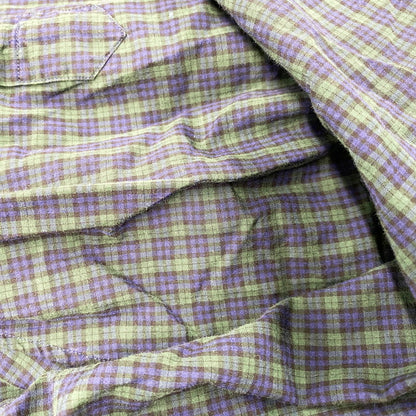 【中古品】【メンズ】 RALPH LAUREN ラルフローレン COTTON CHECK LS BD SHIRT コットン チェック ロングスリーブ ボタンダウン シャツ 長袖 トップス 147-250911-as-23-izu サイズ：4X BIG カラー：グリーン×ネイビー 万代Net店