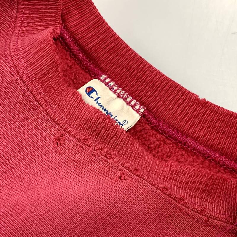 【現状渡し品】【メンズ】 Champion チャンピオン REVERSE WEAVE SWEATSHIRT リバースウィーブ スウェットシャツ USA製 刺繍タグ トレーナー 長袖 トップス 146-250918-as-20-izu サイズ：L カラー：ピンク 万代Net店