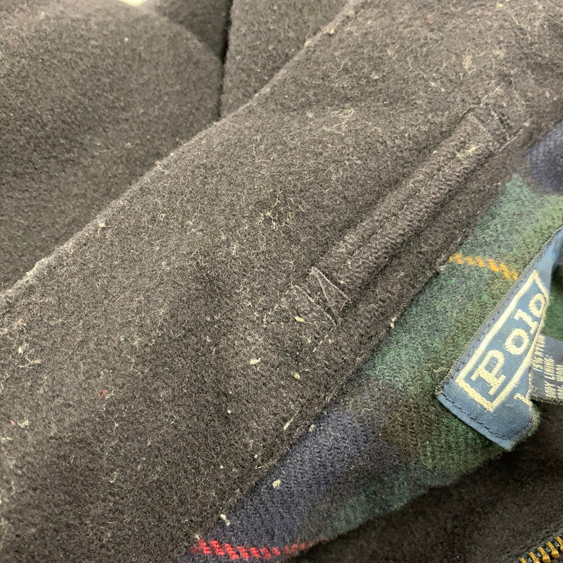 【中古品】【メンズ】 Polo by Ralph Lauren ポロバイラルフローレン CHECK LINER WOOL HARRINGTON JACKET チェック ライナー ウール ハリントン ジャケット アウター 146-250908-as-13-izu サイズ：M カラー：ブラック 万代Net店