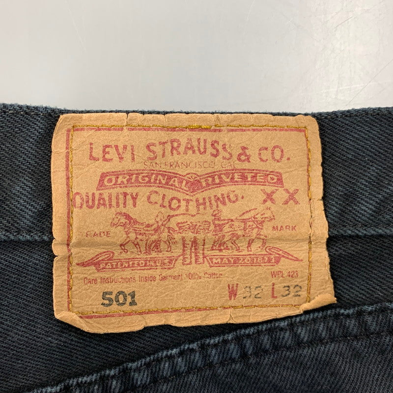 【中古品】Levi's リーバイス 501-0165 刻印252 501 BLACK DENIM PANTS ブラックデニムパンツ ジーンズ ボトムス 157-250908-km-02-izu サイズ：W32 カラー：ブラック 万代Net店