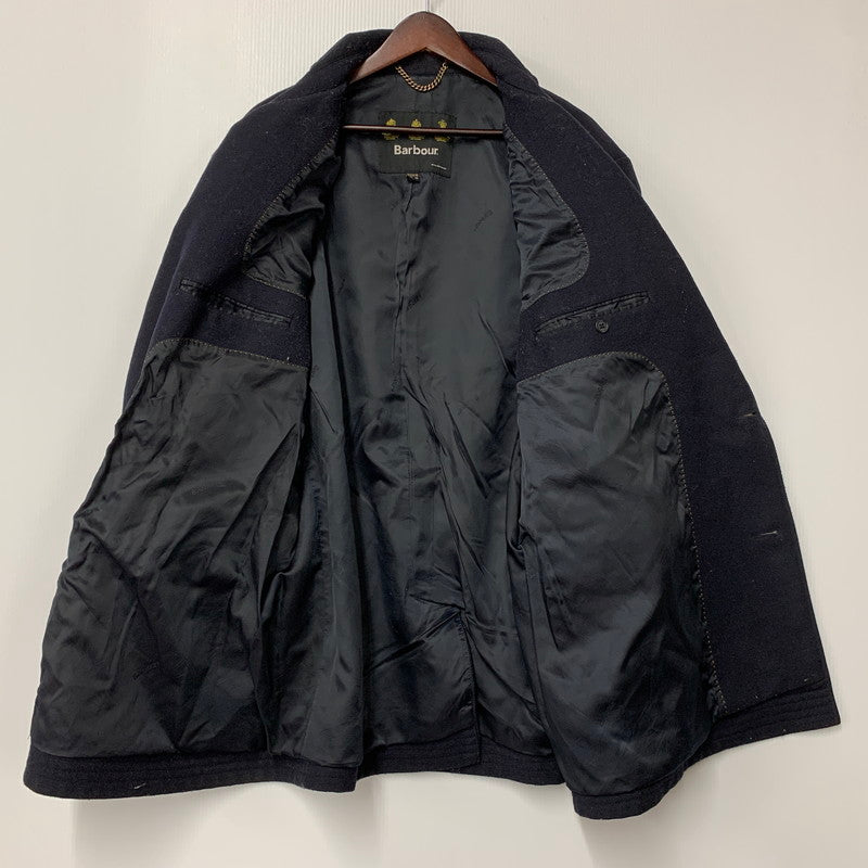 【現状渡し品】【メンズ】 Barbour バーブァー PEA COAT SHORT 61034 ピーコート ショート ジャケット アウター 144-250908-as-09-izu サイズ：46/56 カラー：ネイビー 万代Net店
