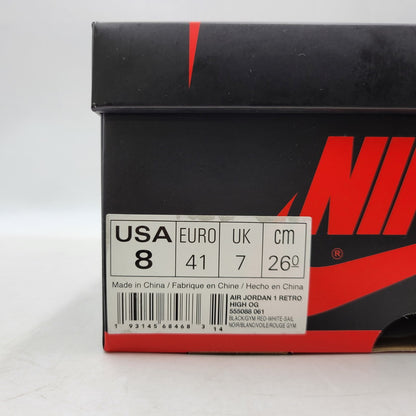 【中古品】【メンズ/レディース】 NIKE ナイキ AIR JORDAN 1 RETRO HIGH OG 555088-061 エアジョーダン 1 レトロ ハイ OG スニーカー シューズ 靴 160-250908-as-20-izu サイズ：26cm カラー：BLACK/GYM RED-WHITE-SAIL 万代Net店