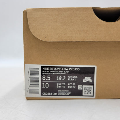 【中古品】【メンズ】 NIKE SB ナイキエスビー DUNK LOW PRO ISO CD2563-004 ダンク ロー プロ ISO スニーカー シューズ 靴 160-250908-as-16-izu サイズ：26.5cm カラー：NEUTRAL GREY/COOL GREY-BLACK 万代Net店