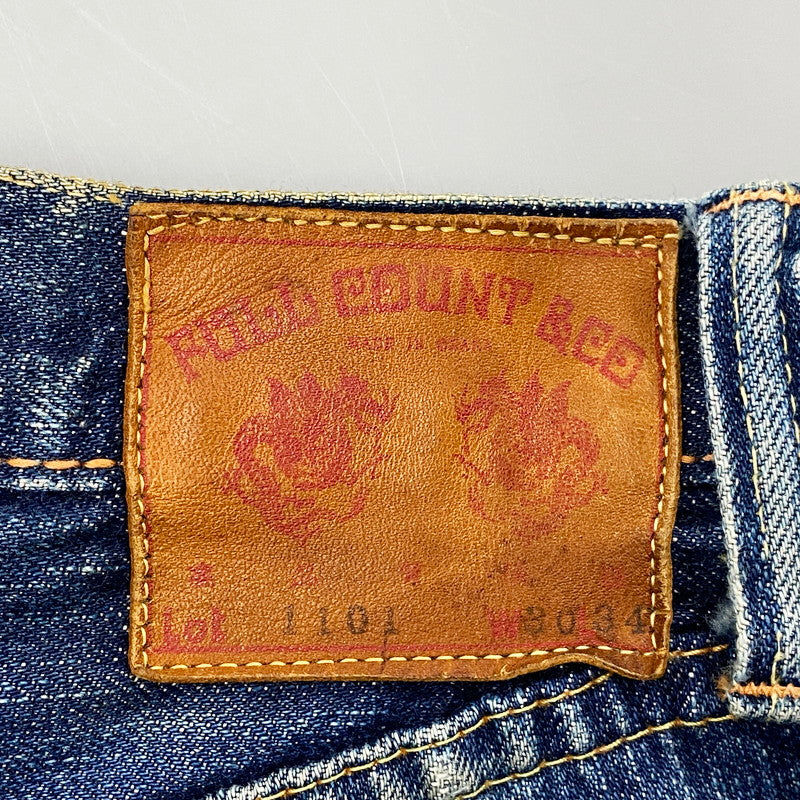 【中古品】【メンズ】 FULLCOUNT フルカウント DENIM PANTS LOT 1101 デニムパンツ レザーパッチ ジーンズ ボトムス 156-250911-as-15-izu サイズ：W30 カラー：インディゴ 万代Net店