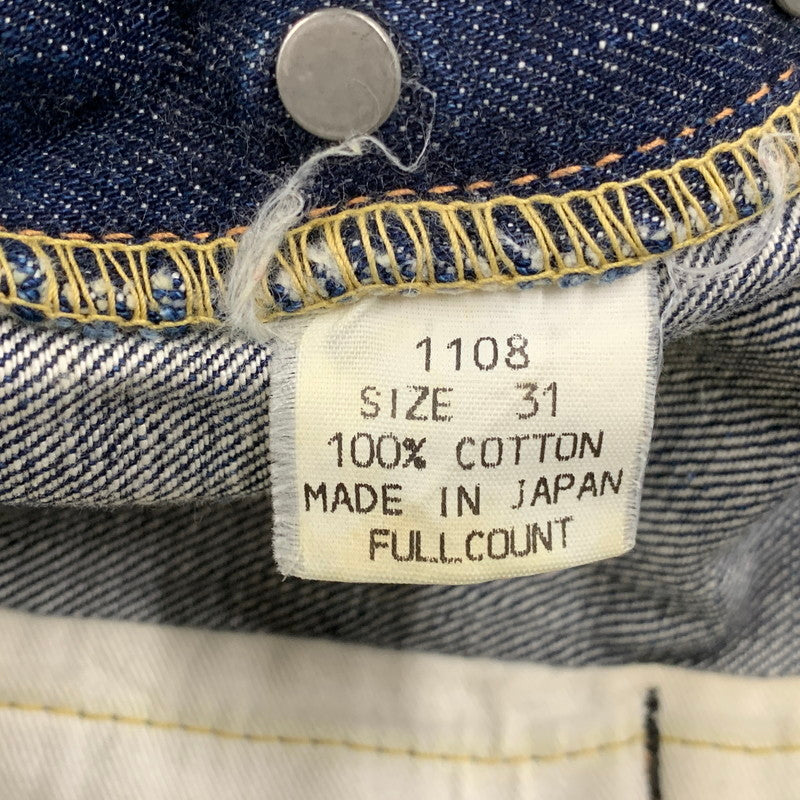 【中古品】【メンズ】 FULLCOUNT フルカウント LOT 1108 レザーパッチ DENIM PANTS ジーンズ ズボン ボトムス 156-250908-km-03-izu サイズ：31 カラー：インディゴ 万代Net店