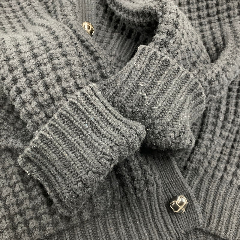 【中古品】【メンズ】 Supreme シュプリーム WAFFLE KNIT CARDIGAN ワッフル ニット カーディガン 149-250908-as-07-izu サイズ：M カラー：ブラック 万代Net店