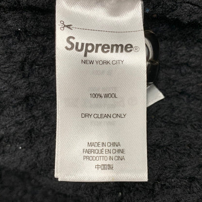 【中古品】【メンズ】 Supreme シュプリーム WAFFLE KNIT CARDIGAN ワッフル ニット カーディガン 149-250908-as-07-izu サイズ：M カラー：ブラック 万代Net店