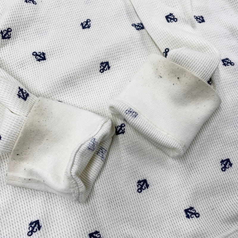 【中古品】【メンズ】 WTAPS ダブルタップス ANCHOR WAFFLE L/S 122HNDT-CSM07 ワッフル ロングスリーブ 長袖 トップス 142-250911-as-19-izu サイズ：1 カラー：ホワイト系 万代Net店