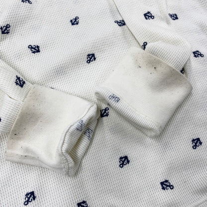 【中古品】【メンズ】 WTAPS ダブルタップス ANCHOR WAFFLE L/S 122HNDT-CSM07 ワッフル ロングスリーブ 長袖 トップス 142-250911-as-19-izu サイズ：1 カラー：ホワイト系 万代Net店