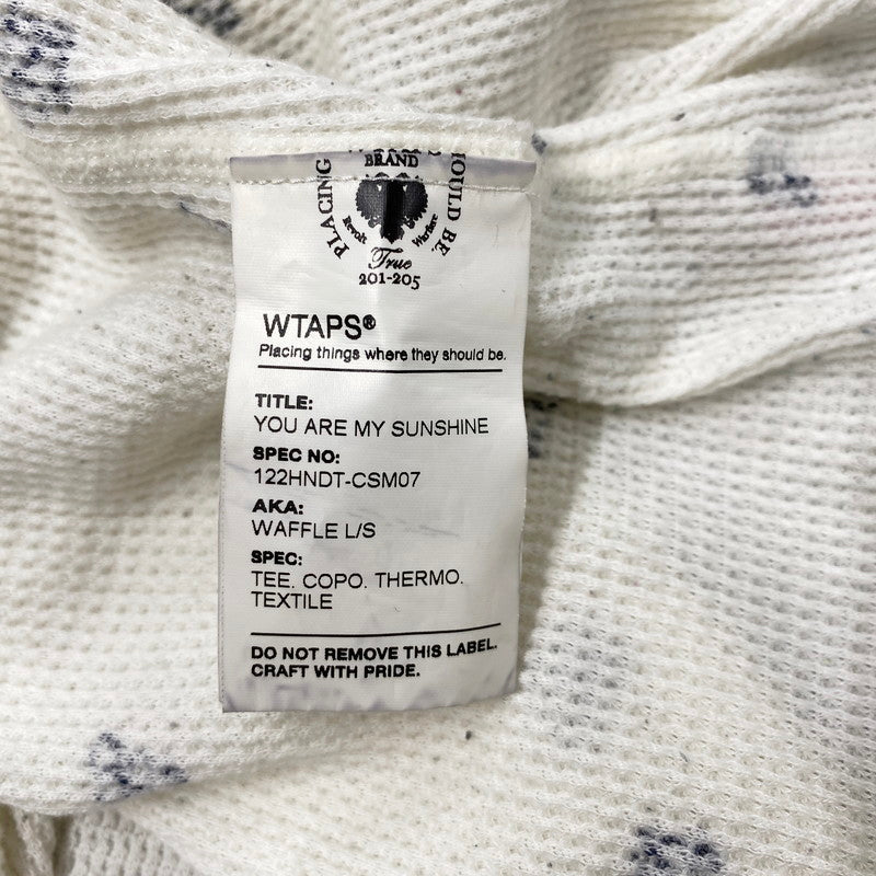 【中古品】【メンズ】 WTAPS ダブルタップス ANCHOR WAFFLE L/S 122HNDT-CSM07 ワッフル ロングスリーブ 長袖 トップス 142-250911-as-19-izu サイズ：1 カラー：ホワイト系 万代Net店