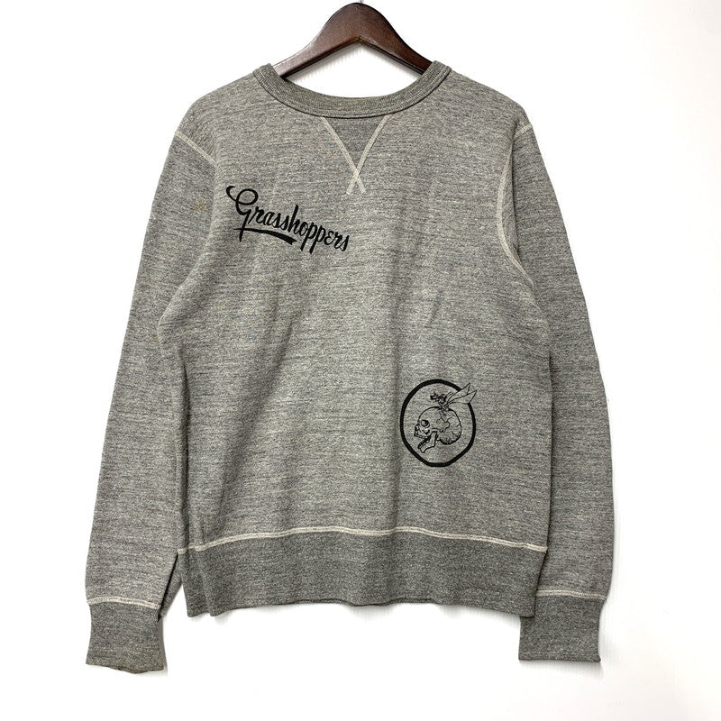 【中古品】【メンズ】 Buzz Rickson's バズリクソンズ GRASSHOPPERS SWEATSHIRT スウェットシャツ 片V 霜降り トレーナー 長袖 トップス 145-250908-as-08-izu サイズ：M カラー：グレー 万代Net店