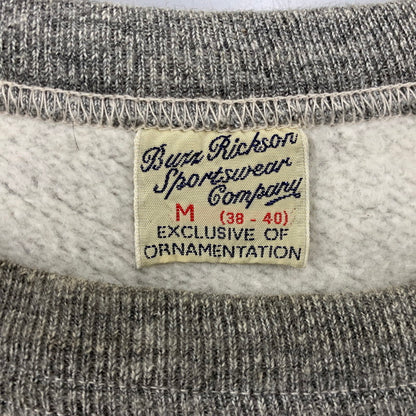 【中古品】【メンズ】 Buzz Rickson's バズリクソンズ GRASSHOPPERS SWEATSHIRT スウェットシャツ 片V 霜降り トレーナー 長袖 トップス 145-250908-as-08-izu サイズ：M カラー：グレー 万代Net店